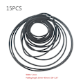 Miniatyrbilde 5 av 9: 15 stk Universelle 1,2 mm Kassettband Erstatningsgummi CD DVD Kassettbandspiller Turntable Rem
