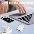 Miniatyrbillede 7 af 8: 2-pak USB-oplader, 4-ports USB-opladningsadapter med 33W Smart QC 3.0 hurtigoplader, Multi-port strømforsyning til iPhone, Samsung white 2 pack