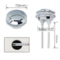 Miniatyrbild 2 av 5: 2-pack dubbel tryckknapp för toalett, dubbel spolning toalett tryckknapp, (57mm svart)
