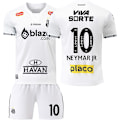 Miniatyrbild 4 av 8: 2025-2026 Santos tröja Nr. 10 Neymar hemma kortärmad fotbollsuniform för barn, herr och dam, setversion {HONGDE} Home No. 10 #22