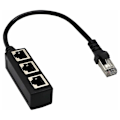 Miniatyrbilde 5 av 5: RJ45 Nettverk 1 til 3 Port Ethernet Adapter Adapterkabel Nettverkskabel Splitter