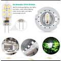Miniatyrbilde 3 av 6: 10 stk LED pære G4, 12V dobbel fot G4 pære, ikke-dimbar, 2W halogenpære G4, dagslys hvitt lys 6000K