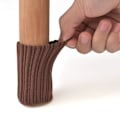 Miniatyrbild 3 av 5: 24 stycken stickade stolsben strumpor bordsbenskydd Black
