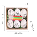 Miniatyrbild 6 av 10: 4 set påskägg DIY handmålade ägg, tecknade kaninägg barn handgjorda handgjorda gåvor