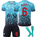 Miniatyrbilde 7 av 8: 2025-2026 Barcelona spesialutgave Nr. 9 Lewandowski 8 Pedri 6 Gavi 10 19 Yamal draktsett blå{HONGDE} No. 6  socks + protective gear XXL