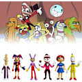 Miniatyrbillede 2 af 6: 6 Fantastiske Digitale Cirkus Figurer Sæt, Pomni Jax Model Legetøj Til Børn Gaver, De Fantastiske Digitale Cirkus Samleobjekter Anime Figurer 6pcs-b