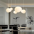 Miniatyrbillede 1 af 4: Pendellampe 1 Lys Globe Justerbar Køkkenlampe 23cm