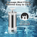 Miniatyrbillede 2 af 5: Pølsestopper, køkkenmaskine til hjemmelavet pølse med 4 påfyldningsrør, vertikal pølsemager hurtig pølsefyldning, 1 kg [Db]