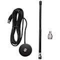 Miniatyrbilde 2 av 5: CB Antenne 27MHz Myk Pisk Magnetisk Base BNC Pl259 Kontakt CB Antenne For Cobra