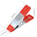 Miniatyrbilde 2 av 5: Metallfjærklemmer, kraftige klemmer med gummideksel, trearbeidsklemmer for presenning, camping, modellverktøy - 20 stk/2 tommer