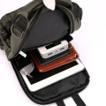 Miniatyrbild 3 av 5: Crossbody ryggsäck axelväska lätt axel-armégrön