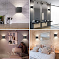 Miniatyrbilde 4 av 5: 1 stk vegglampe, justerbar strålevinkel 10W LED svart