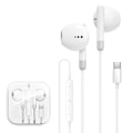 Miniatyrbild 5 av 7: Typ C 3,5 mm Trådbunden Hörlurskabel In-Ear Brusreducerande Gaminghörlurar med Mikrofon för Apple Samsung Android Smartphones White(for iPhone) Built-in Microphone