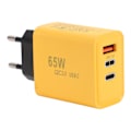 Miniatyrbild 6 av 8: USB-C Laddare Block GaN 65W 3 Portar PD Ström Adapter QC3.0 Väggkontakt i Dubbel Typ C Enstaka USB Snabbladdning för IOS för Galaxy