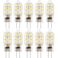 Miniatyrbild 1 av 6: 10-pack LED-glödlampa G4, 12V dubbel fot G4-glödlampa, icke-justerbar, 2W halogenlampa G4, dagsljusvitt ljus 6000K