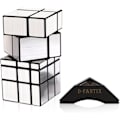 Miniatyrbilde 5 av 5: Magic Cube 2x2x2 3x3x3 Puzzle Cube Mirror Block Pack Irregulær Speedcube Ujevn 3D Puzzle Cube Leker Sølv (2-Pakning)