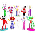 Miniatyrbild 1 av 7: 10 The Amazing Digital Circus Figures Set, Pomni Jax Modellleksaker för Barnpresenter, The Amazing Digital Circus Samlarobjekt Animefigurer 10pcs-a