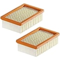 Miniatyrbillede 1 af 5: 2-pak Udskiftningsfiltre til Kärcher WD4 WD5 WD6 MV4 MV5 MV6 Støvsuger, plisseret fladt filter. [HONGDE]