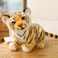 Miniatyrbillede 2 af 7: Tigers plyslegetøj udstoppet dyr plys kat (7,8 tommer, gul tiger)