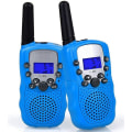 Miniatyrbillede 1 af 5: Børns trådløse walkie-talkie T388 håndholdt (blå, 2 stk.)