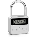 Miniatyrbild 1 av 5: Metallisk tidspadlock - 99 timmars tidslås (silver)