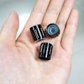Miniatyrbillede 3 af 4: 10 stk. Sort Metal 6mm Riflet Aksel Indsats Dia. Potentiometer Kontrolknapper Drejeknap 15mm Dia. x 16mm Højde