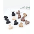 Miniatyrbilde 2 av 6: Små hårklyper kvinner, hårklyper klo sklisikker matt hårklype for jenter barn mini små kloklyper for fint tykt tynt hår 12 stk (Brun)