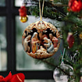 Miniatyrbild 2 av 8: Akryl julkrubba hängande prydnad 5