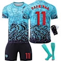 Miniatyrbilde 3 av 8: 2025-2026 Barcelona spesialutgave Nr. 9 Lewandowski 8 Pedri 6 Gavi 10 Messi 19 Yamal draktsett blå{HONGDE} Home Yamal No. 19 XS