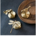 Miniatyrbilde 3 av 5: Messing skapdør Golden Retriever Disc Hook