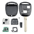 Miniatyrbillede 1 af 4: Smart bilnøgle med fjernbetjening, 2 knapper, 4c chip, bilnøgle fob, passer kompatibel med 2001-2007 304mhz-WELLNGS[HONGDE]