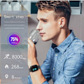 Miniatyrbild 4 av 5: Vattentät Bluetooth Smart Watch med pulsmätare och stegräknare