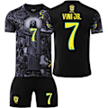 Miniatyrbillede 7 af 8: 2025-2026 Brasilien Retro Special Edition Fodboldtrøje Nr. 7 Vinicius Nr. 10 Neymar Trøje Børnesæt{HONGDE} Size 10 socks 26 yards