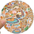 Miniatyrbild 4 av 7: 50 st Tecknade Capybara Graffiti Bagage Dekaler