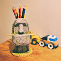 Miniatyrbillede 2 af 4: Stenportræt Penneholder, Kunsthåndværk i Resin