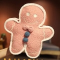 Miniatyrbillede 2 af 3: Plys Gingerbread Man Plysdyr Blød Pude-Pink