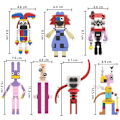 Miniatyrbilde 5 av 7: Digital Circus Byggesett - 7 i 1 Mini Pomni Jax Ragatha King Gangle Zooble Bubble Caine Humor Magisk Leker for Barn 7set