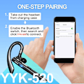 Miniatyrbilde 6 av 7: Bluetooth-headset med LED-ladeetui 270 graders roterbar mikrofon Handsfree Bluetooth 5.1-versjon