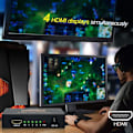 Miniatyrbillede 5 af 9: HDMI Splitter 1 ind 4 ud, ét minut fire linjer 4k high definition monitor 3D TV computerskærm split screen