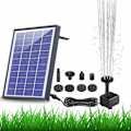 Miniatyrbillede 1 af 5: 6.5W Solar Fontænepumpe Indbygget 1500mAh batteri, Solar Flydende Fontæne