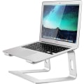 Miniatyrbillede 4 af 4: Aluminiumlegering Notebook Stativ Desktop Opbevaring Køling Laptop Stativ Metal Base Let Sølv