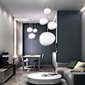 Miniatyrbillede 3 af 4: Pendellampe 1 Lys Globe Justerbar Køkkenlampe 23cm