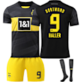 Miniatyrbillede 7 af 10: 2024-2025 Dortmund trøje nr. 9 Allais 10 Sancho 11 Reus hjemmebane fodbolduniform børne drenge og pige sæt{HONGDE} Size 10 socks Size M