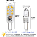 Miniatyrbillede 4 af 7: 10 stk. LED-pære G4, 20W halogenpære-erstatning, 2W G4 dobbelt fodbase, 12V dagslys 6000 K