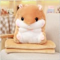 Miniatyrbilde 4 av 7: Plysj Hamster Kosedyr med Teppe 19,7 Tommer Lysebrun
