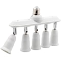 Miniatyrbillede 1 af 5: 5 i 1 E26 / E27 Sockel Splitter Adapter