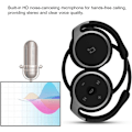 Miniatyrbillede 5 af 5: Nakkebåret bluetooth-headset med støjreducerende mikrofon