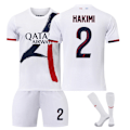 Miniatyrbild 8 av 10: 2024-2025 Paris tröja nr 7 Mbappe nr 19 Li Gangren nr 10 Dembele nr 9 Ramos fotbollsuniform set för barn {HONGDE} Size 10 socks XL