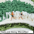 Miniatyrbilde 2 av 5: Grønne blader mikrofiber sterkt vannabsorberende baderomsmatte, 45*65cm