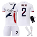 Miniatyrbild 6 av 10: 2024-2025 Paris tröja nr 7 Mbappe nr 19 Li Gangren nr 10 Dembele nr 9 Ramos fotbollsuniform set för barn {HONGDE} Size 10 socks XL